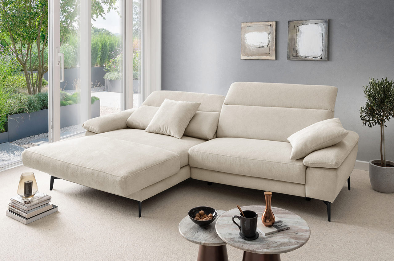 cancelli ecksofa links stoff tonia 750001 creme milieubild relaxfunktion 2