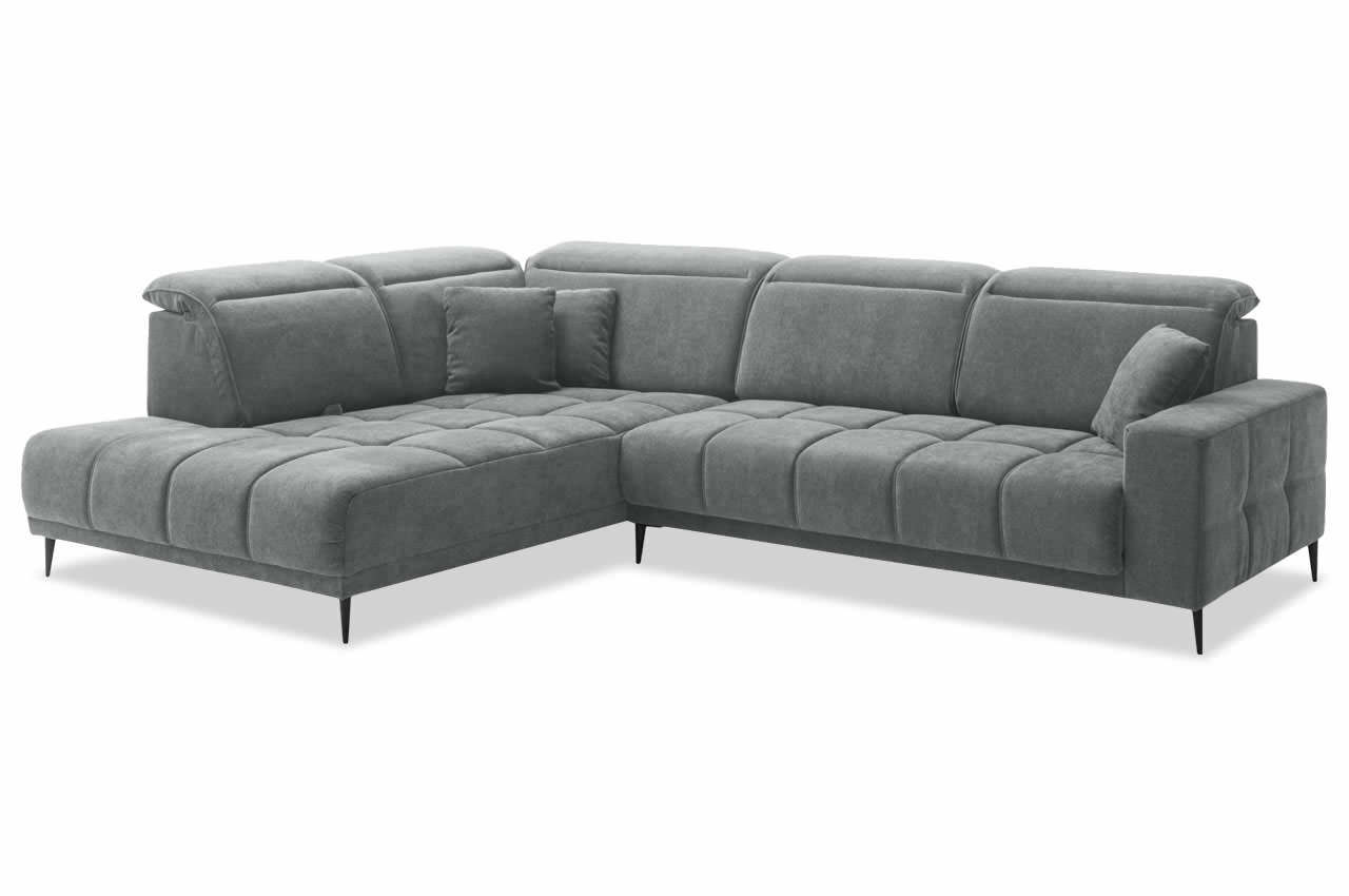 livorno ecksofa mit ottomane links aragon 93 grau