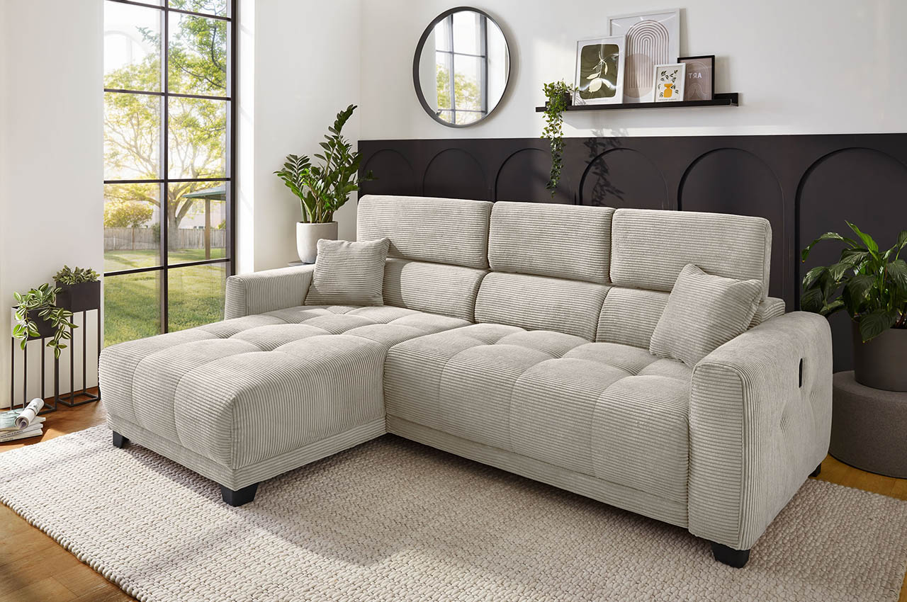 ecksofa cremona links 426 17 greige milieubild mit kopfteilverstellung ecksofa cremona links 426 17 greige milieubild mit kopfteilverstellung
