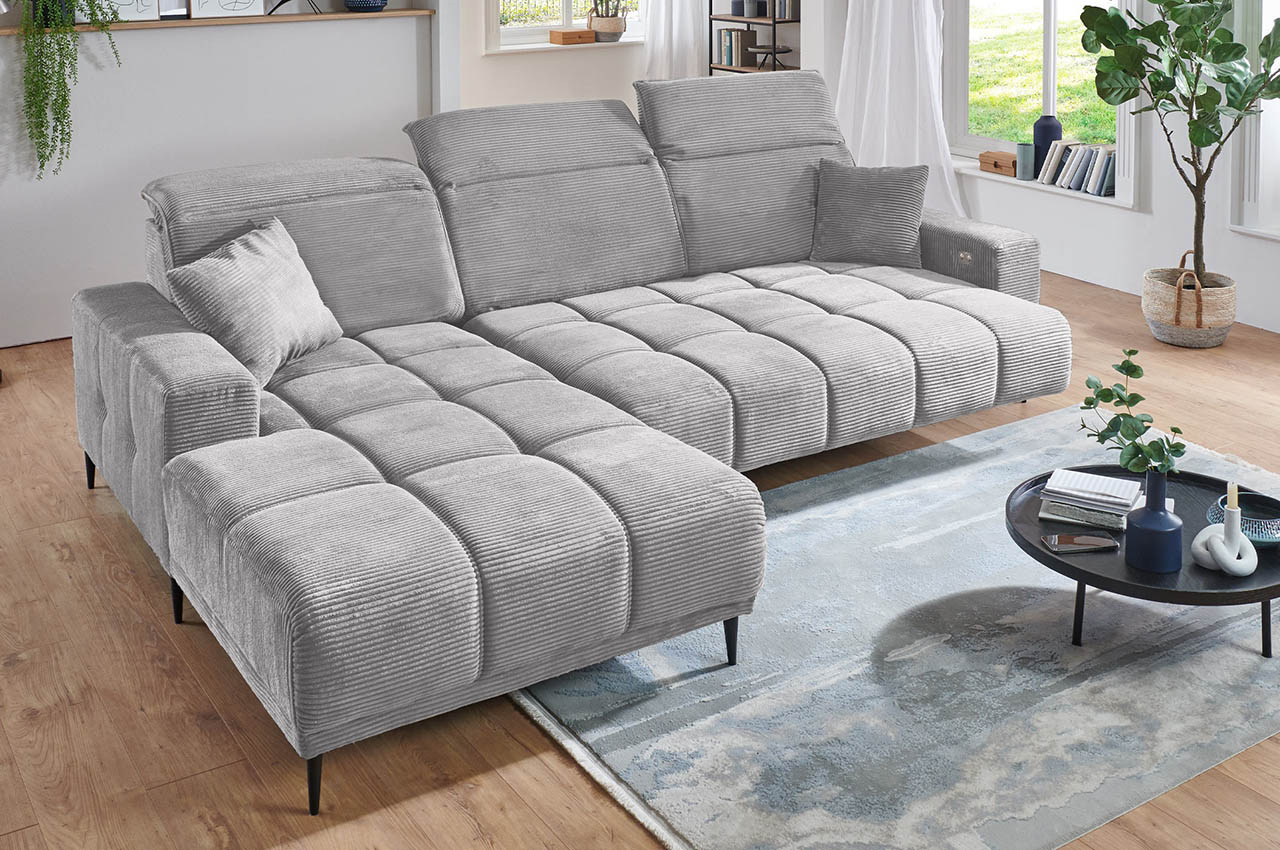livorno ecksofa links cord 86 grau ambiente sitztiefenverstellung