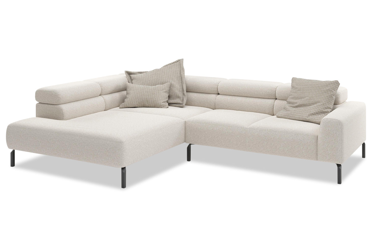 candy spring ecksofa mit ottomane links famous natur mit kissen