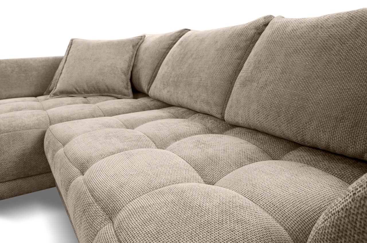 vinci ecksofa links stoff flow 02 taupe detailbild