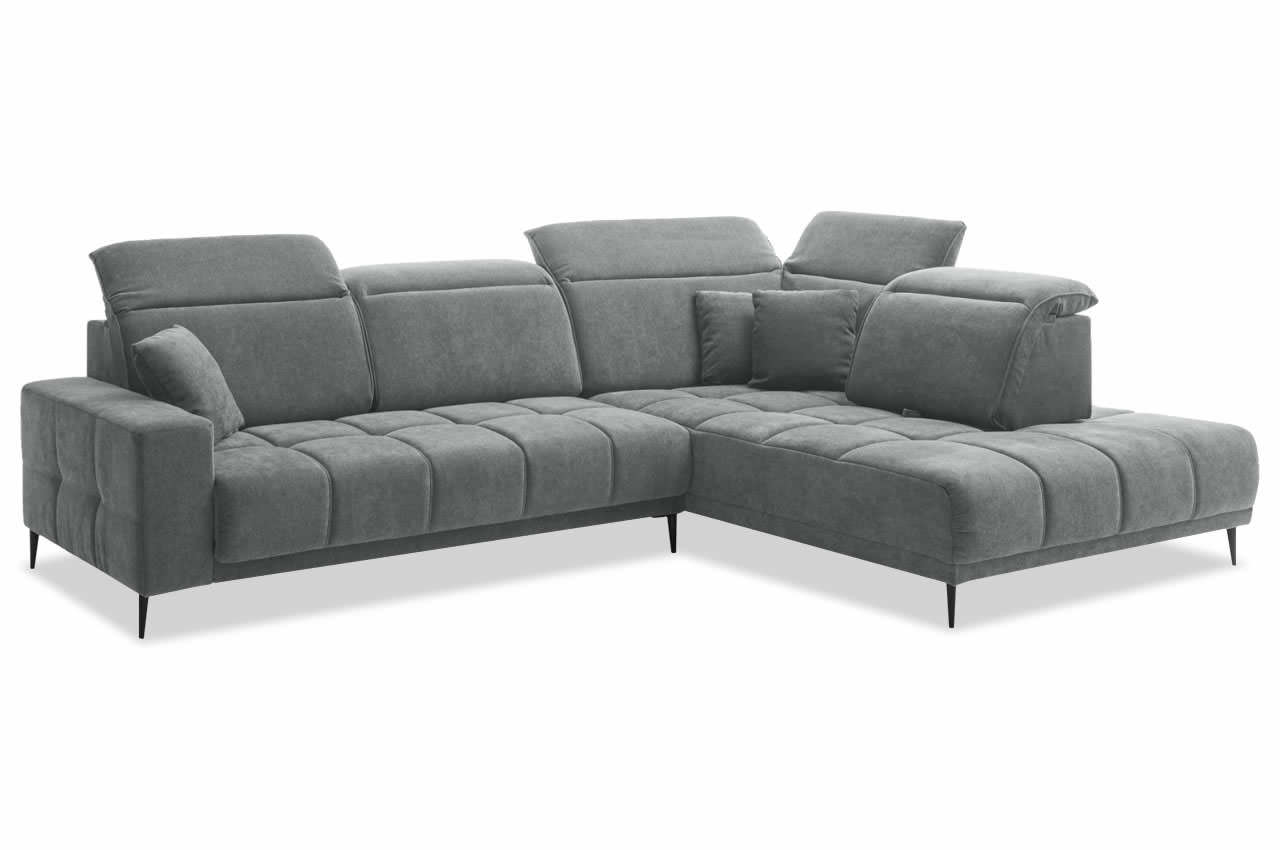 livorno ecksofa mit ottomane rechts aragon 93 grau kopfteilverstellung livorno ecksofa mit ottomane rechts aragon 93 grau kopfteilverstellung