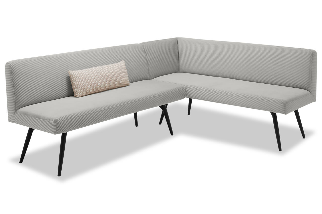 lungo candy kuechenbank eckbank variante rechts feincord silber