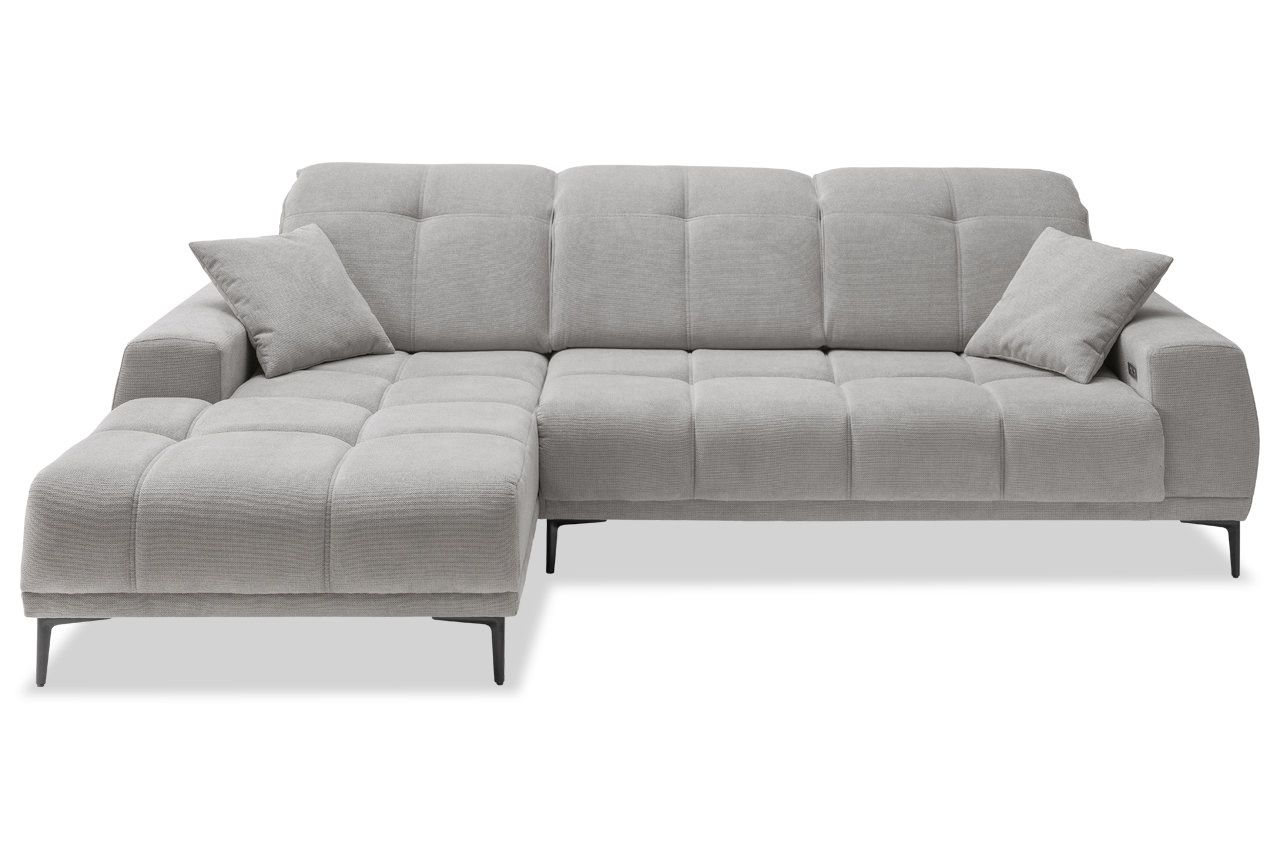 nesto benformato ecksofa links stoff coroni 9302 silber frontansicht