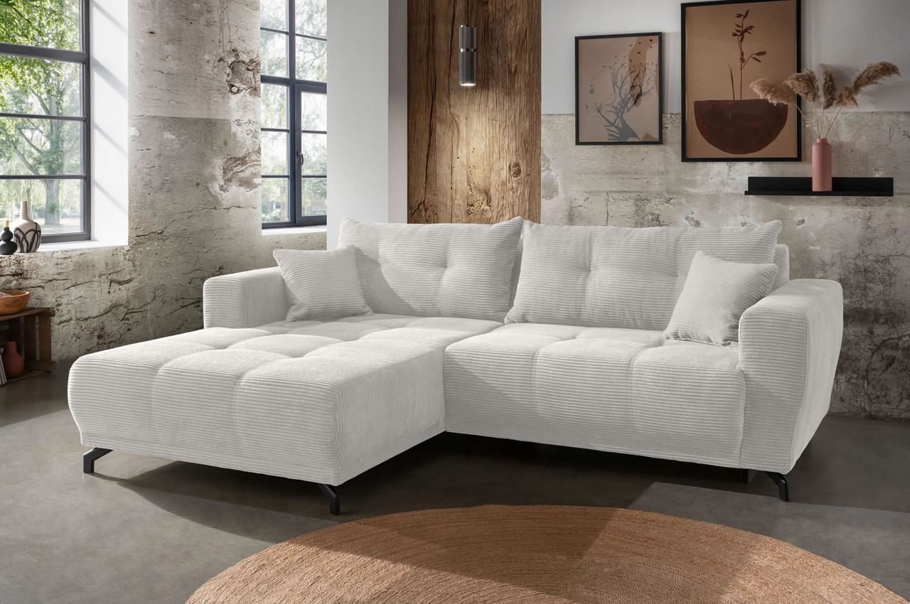 restato ecksofa links cordstoff 4802 silber milieu