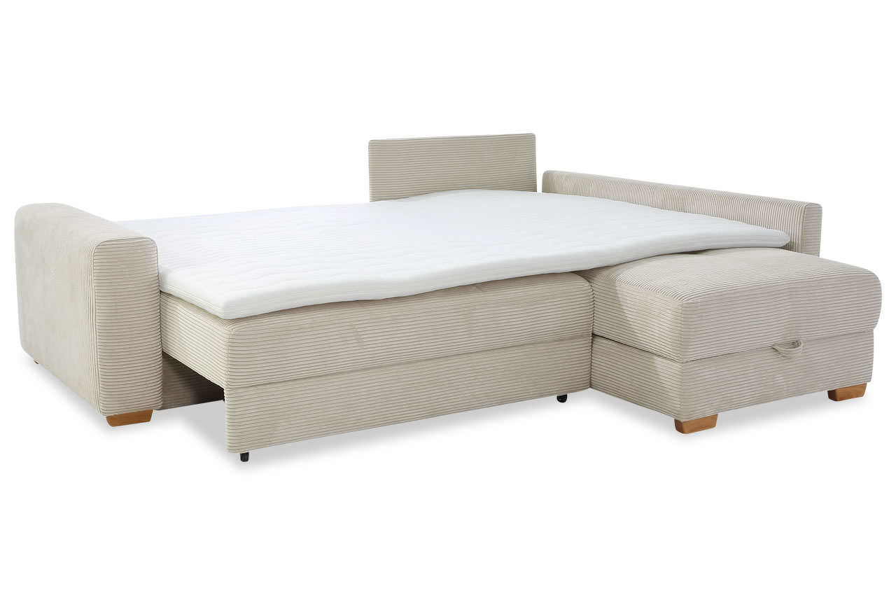 sunset ecksofa variante rechts cord 426 17 greige schlaffunktion mit topper sunset ecksofa variante rechts cord 426 17 greige schlaffunktion mit topper