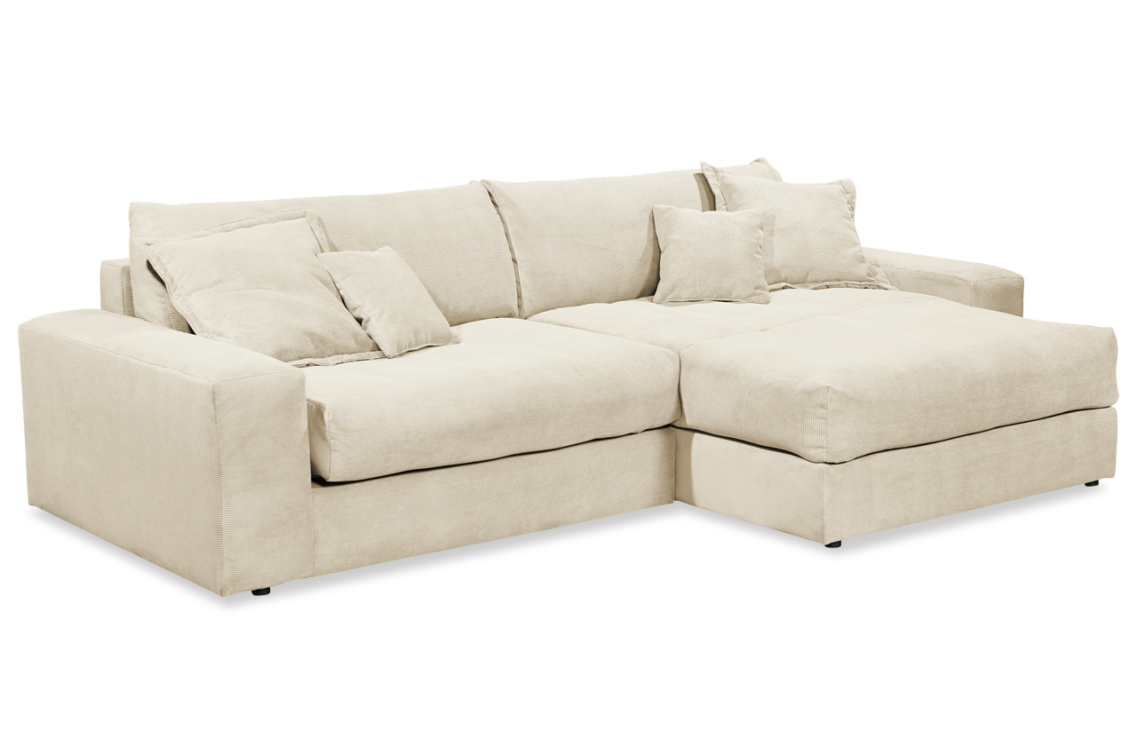 Ecksofa Kamil rechts Cord Sofa