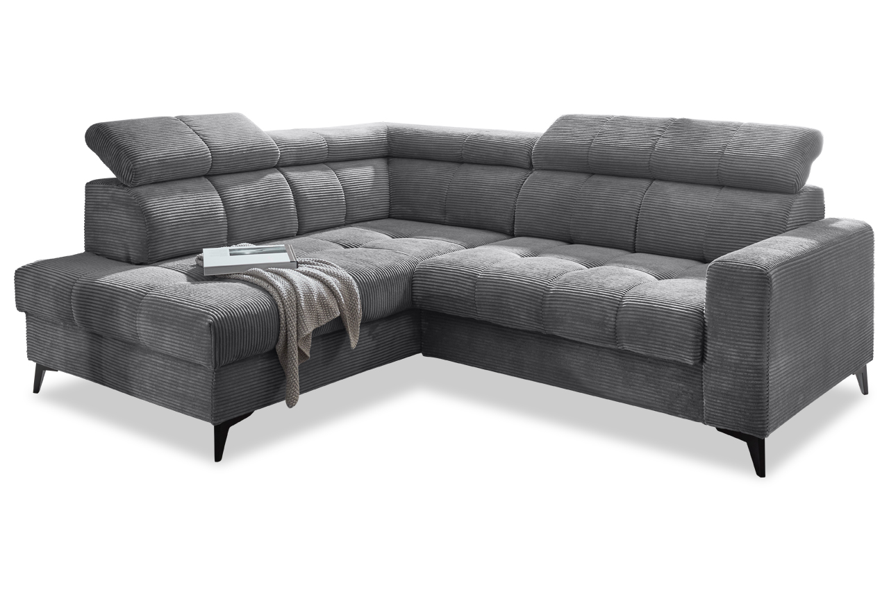 bavaro ecksofa ottomane links cord zoom 21 asche