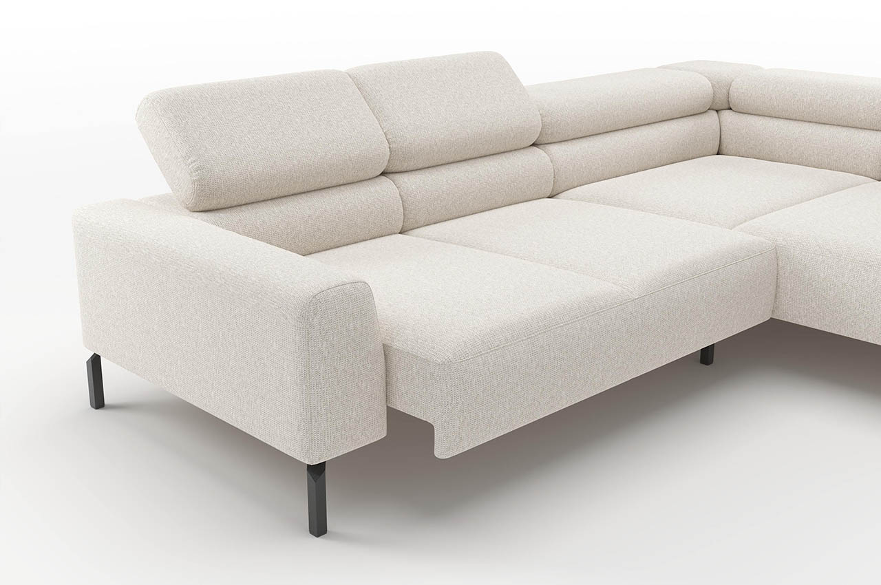 candy spring ecksofa mit ottomane rechts famous natur detailbild sitztiefenverstellung