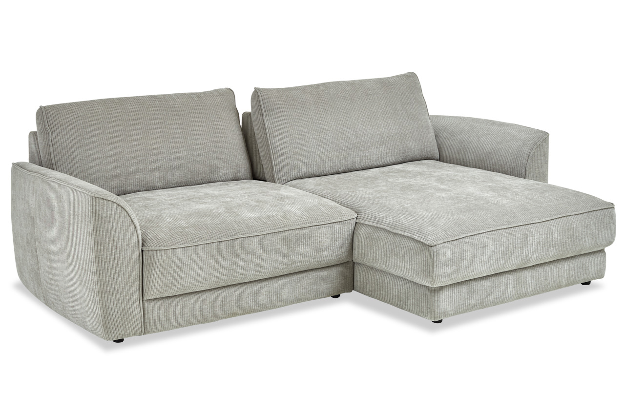 ze em24138 ecksofa rechts stoff racer silber mit sitztiefenverstellung