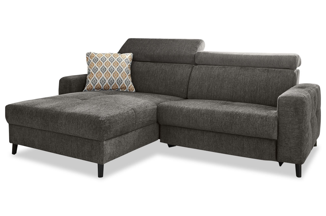 ecksofa doppio links stoff 444 09 grau mit kopfteilverstellung 2