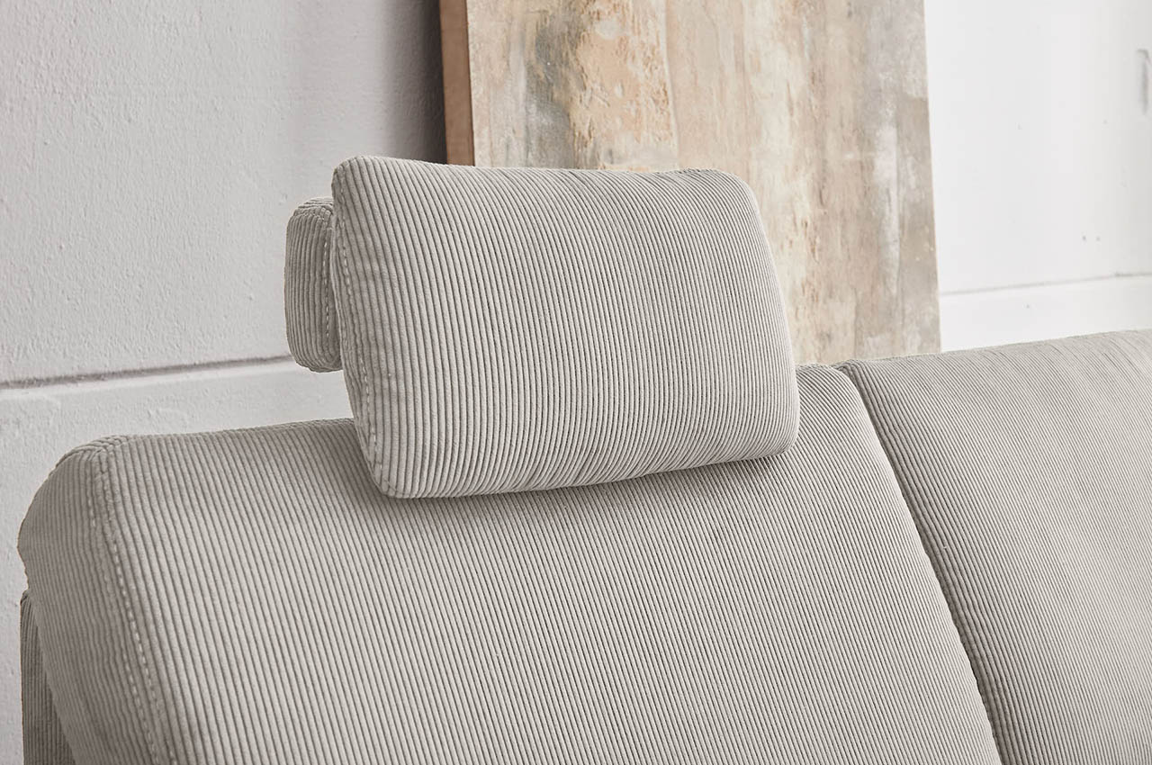 pp la24122 ecksofa links feincord stone detailbild kopfstuetze