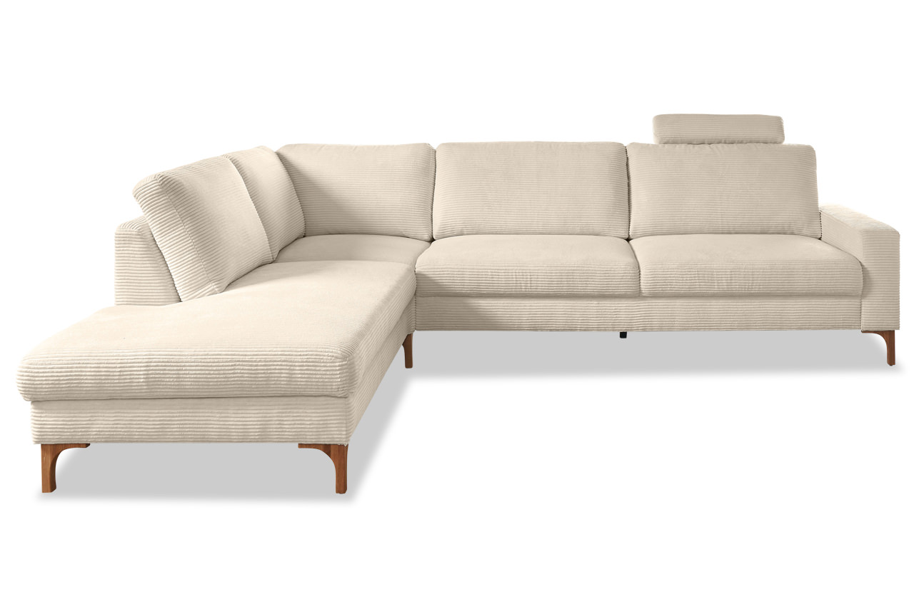 ecksofa coast ottomane links cord nature frontansicht ecksofa coast ottomane links cord nature frontansicht