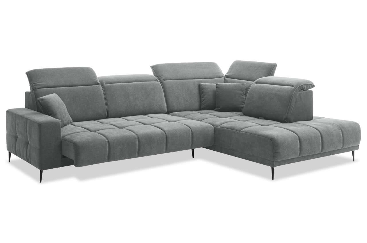livorno ecksofa mit ottomane rechts aragon 93 grau frontansicht sitztiefenverstellung livorno ecksofa mit ottomane rechts aragon 93 grau frontansicht sitztiefenverstellung