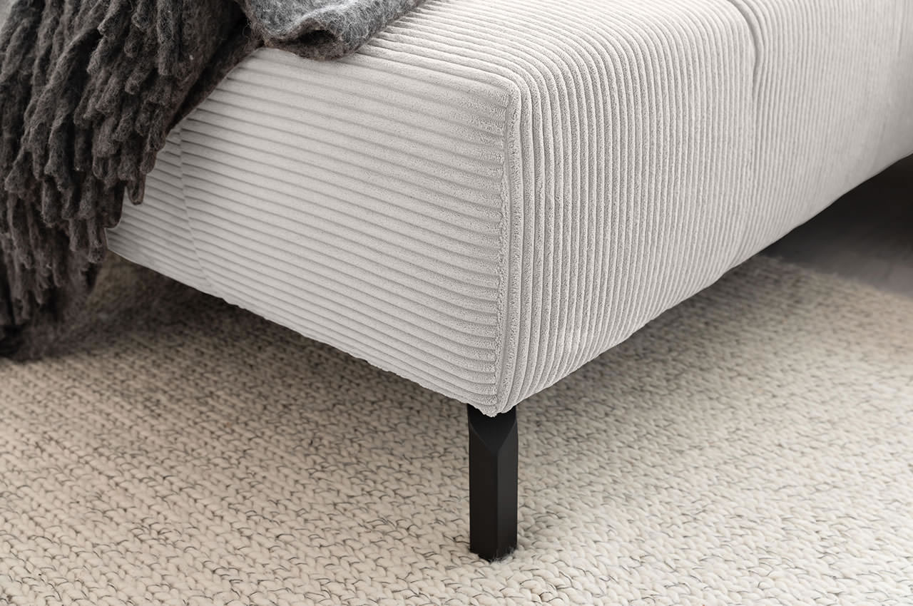 candy ecksofa links wilson xl cord hellgrau fuss detailbild