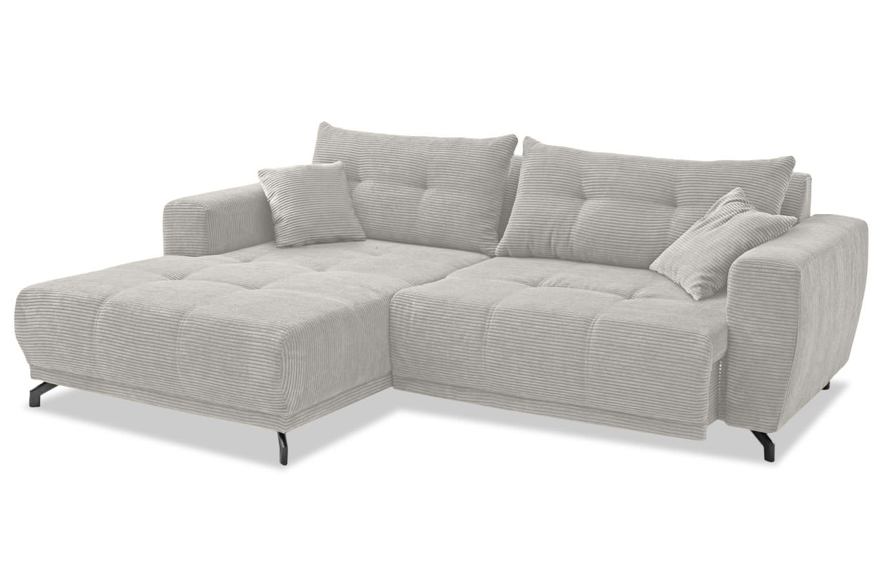 restato ecksofa links cord 4802 silber funktion