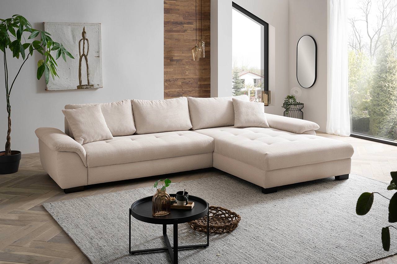 dario ecksofa recamiere rechts cord stripes 8622 creme milieubild dario ecksofa recamiere rechts cord stripes 8622 creme milieubild