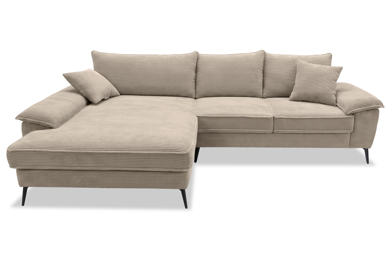 Ecksofa Montego links mit Maxi Recamiere