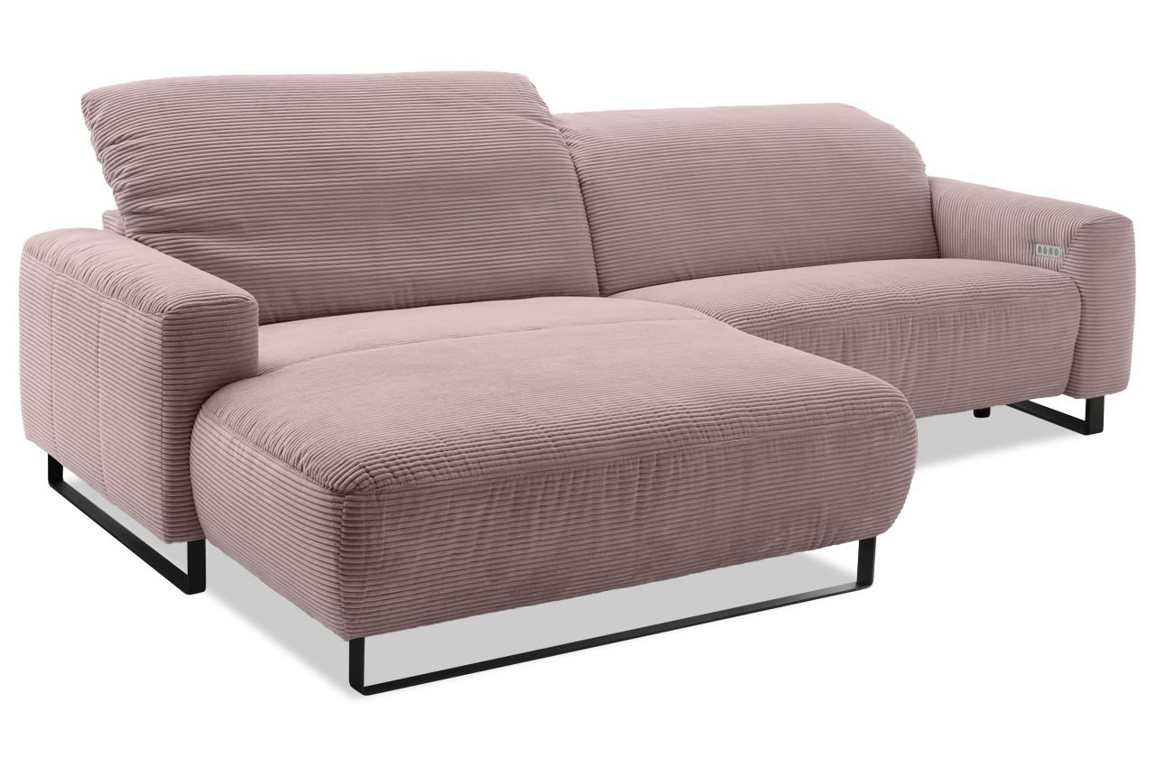 empire ecksofa links cord rosa