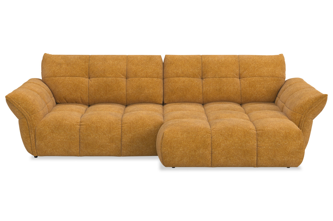 ecksofa tino rechts in cloud a062 gold frontansicht