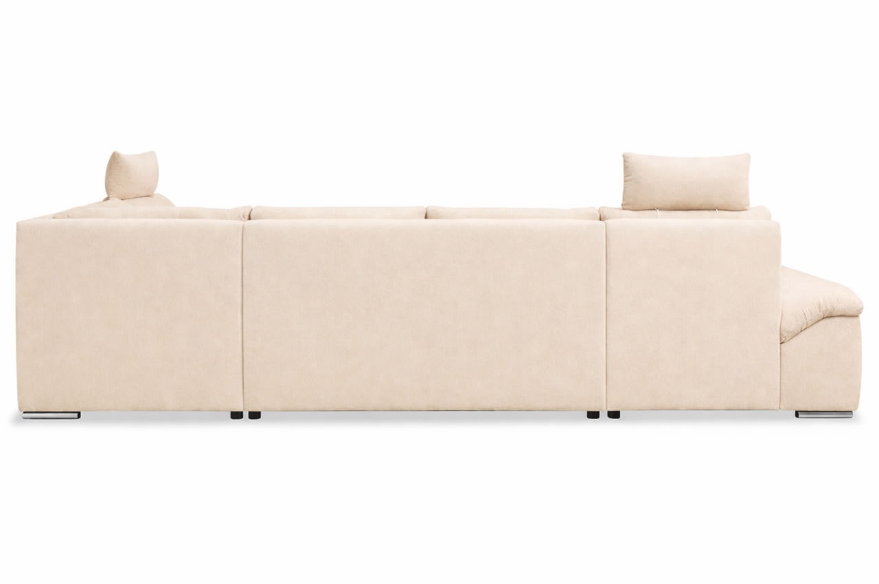 wohnlandschaft arena rechts stoff aston 01 creme rueckansicht