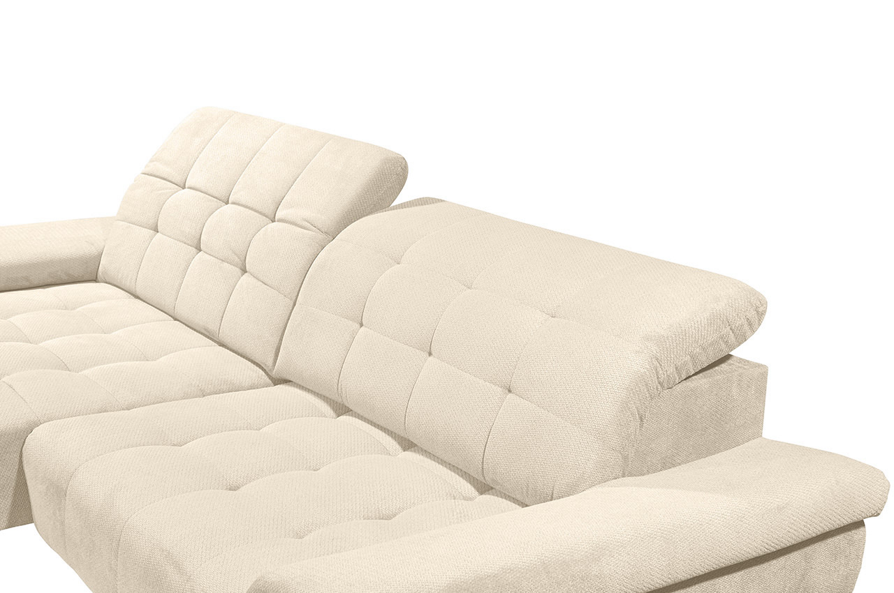 trogir ecksofa links stoff vinci 23 beige detailbild kopfteilverstellung