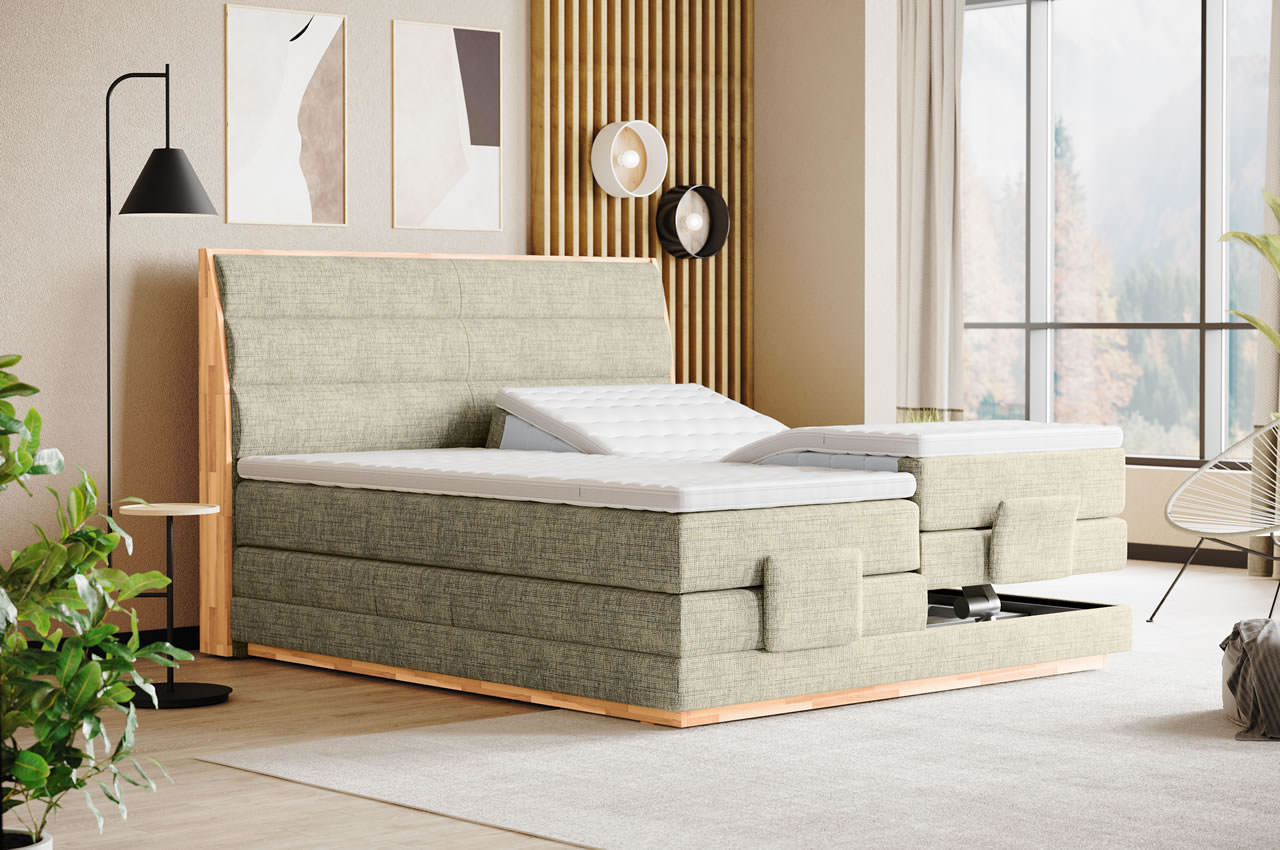 boxspringbett palma 1 stoff city c328 moos variante elektrische verstellung milieubild mit motor boxspringbett palma 1 stoff city c328 moos variante elektrische verstellung milieubild mit motor