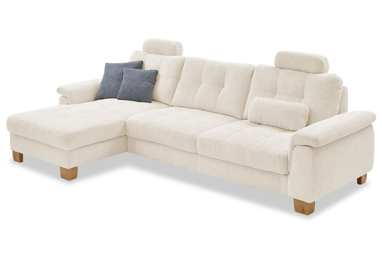 pp la19101 landart ewian ecksofa links cord nature mit kissen