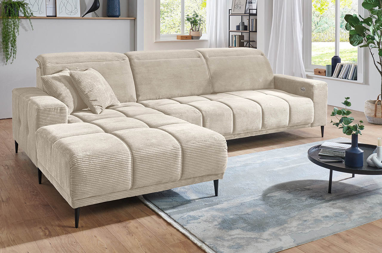livorno ecksofa links cord 03 beige ambiente