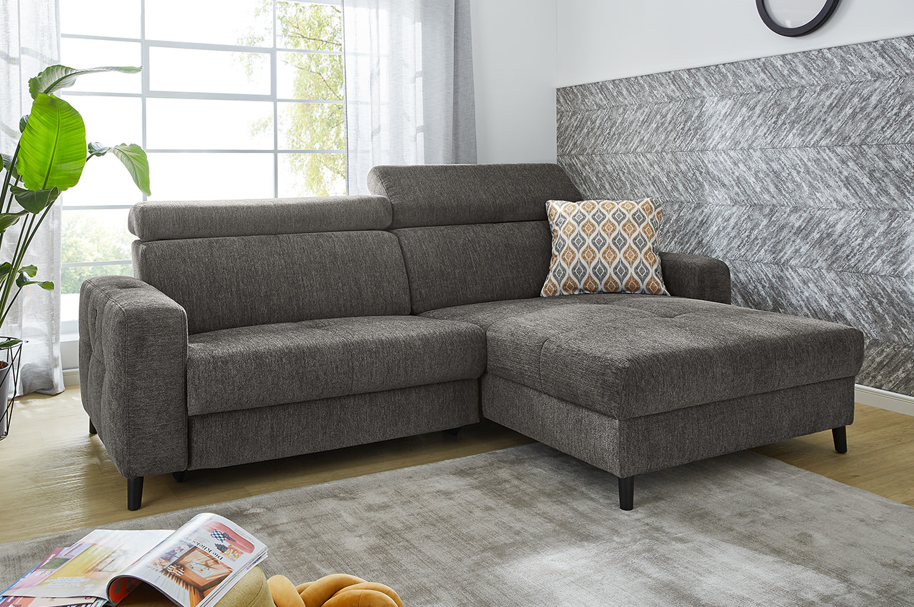 ecksofa doppio rechts stoff 444 09 grau milieubild mi kopfteilverstellung 1