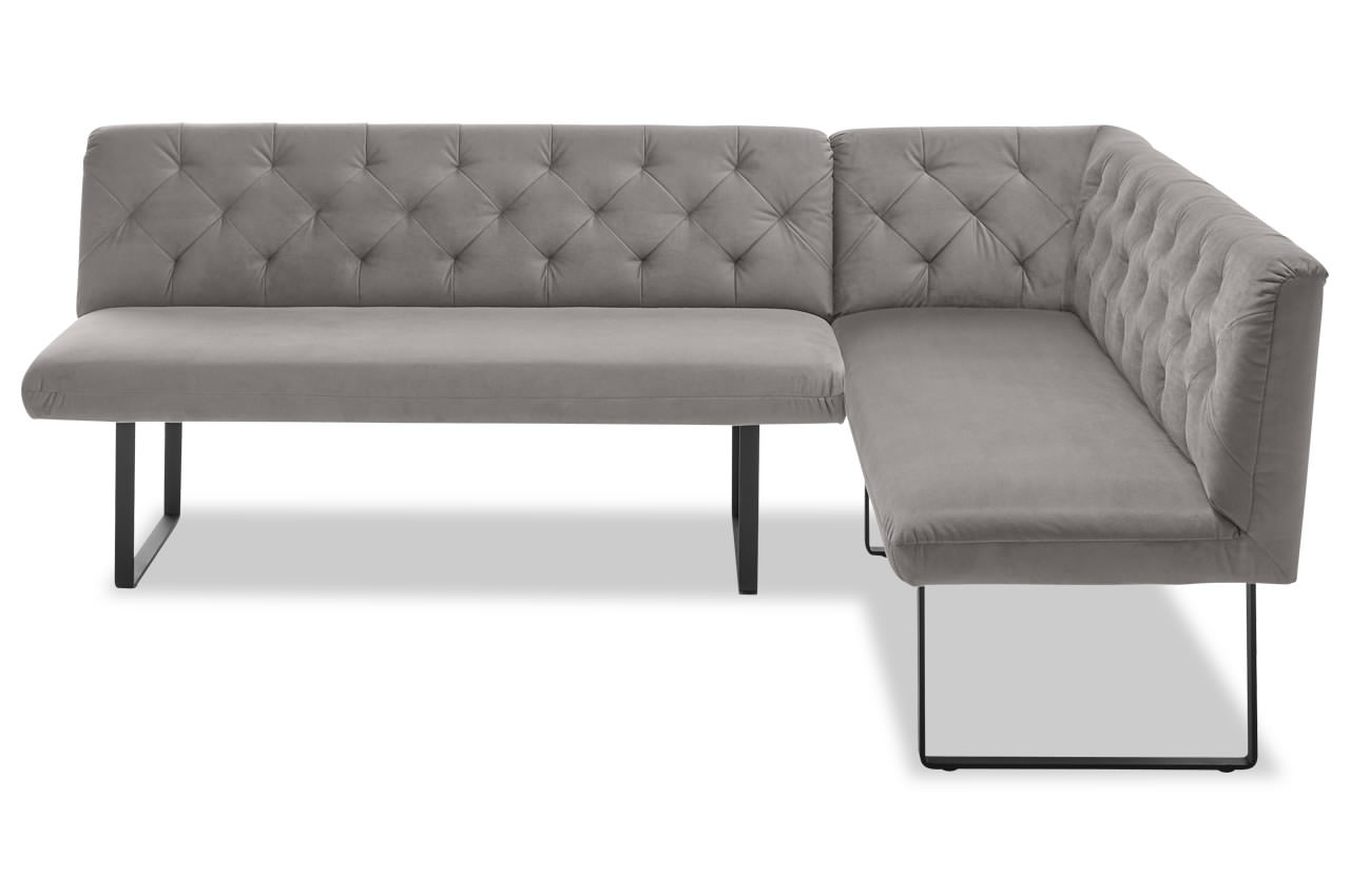 sixty candy eckbank variante rechts velvet silber frontansicht