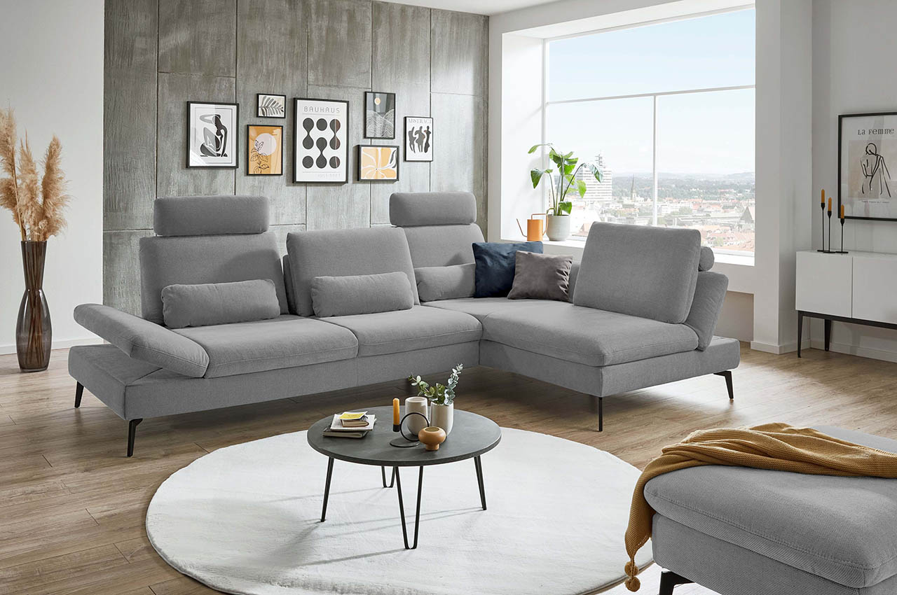 mp in23099 ecksofa rechts cyber grau milieubild mit sitztiefenverstellung