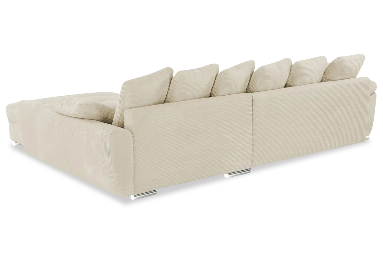farina ecksofa rechts cordstoff stripes 8622 creme rueckseite