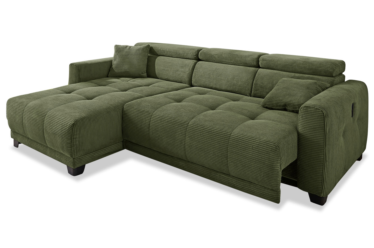 ecksofa cremona links 426 03 gruen sitztiefenverstellung