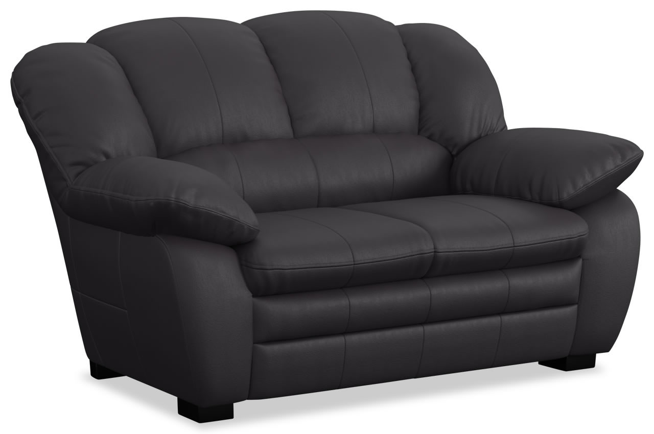 casino 2 er sofa von cotta echtleder pampas m9003 schwarz