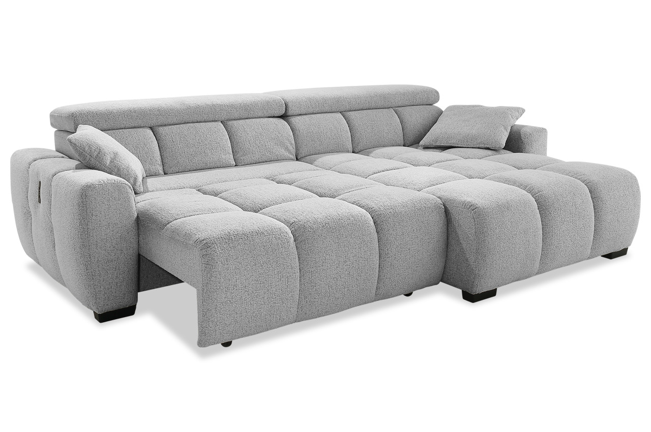ecksofa lounge rechts 432 19 hellgrau mit sitzverstellung