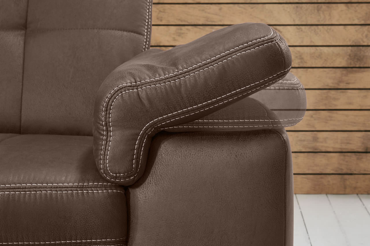 pp la16028 ecksofa links deluxe schoko milieu armteilfunktion