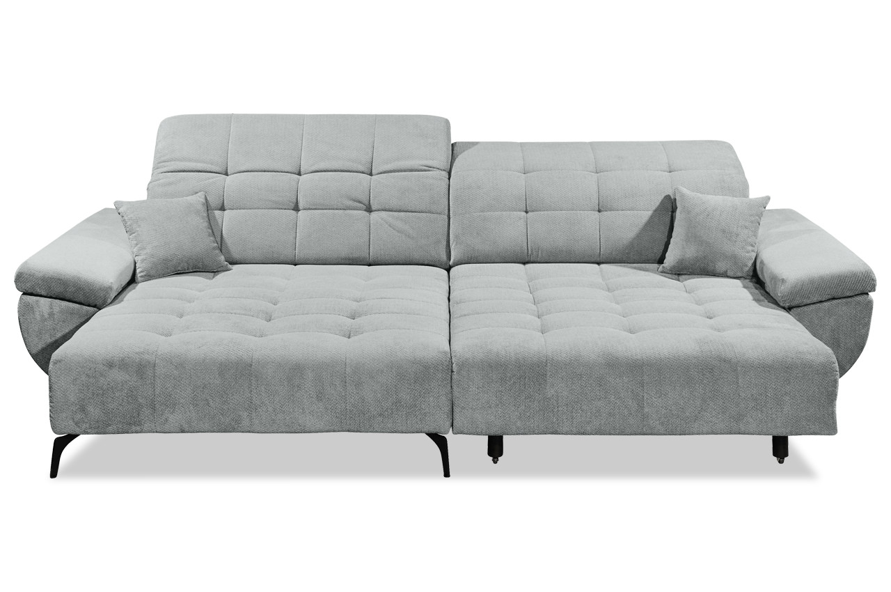 trogir ecksofa links stoff vinci 07 silber funktion