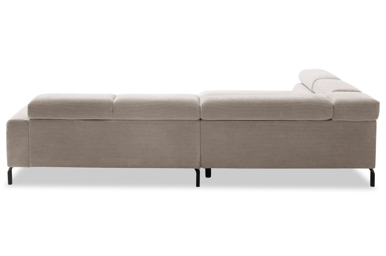 spring candy ecksofa mit ottomane links cord taupe rueckseite