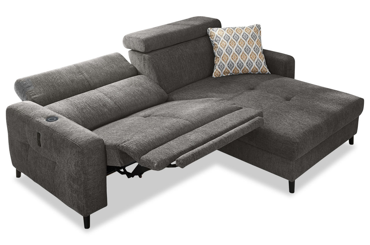 ecksofa doppio rechts stoff 444 09 grau elektrischer relaxsitz 2