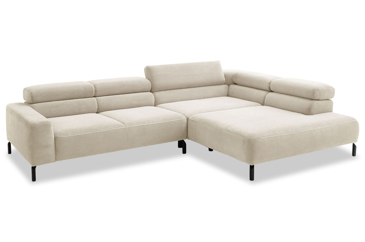 spring candy ecksofa mit ottomane rechts cord nature