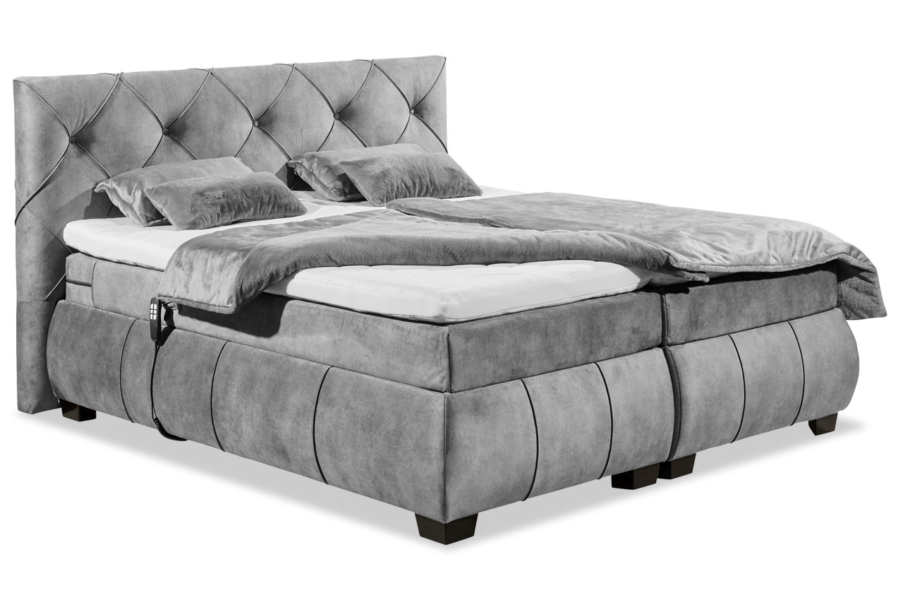 sanur boxspringbett 180x200 samtvelour salvador 14 grey mit decke sanur boxspringbett 180x200 samtvelour salvador 14 grey mit decke