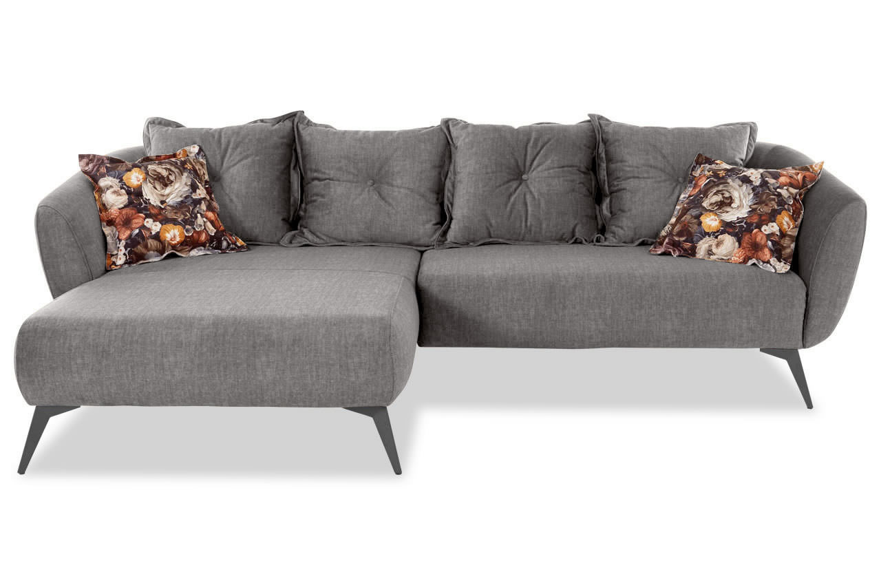 Baggio ecksofa links tessuto 9412 silber frontansicht Baggio ecksofa links tessuto 9412 silber frontansicht