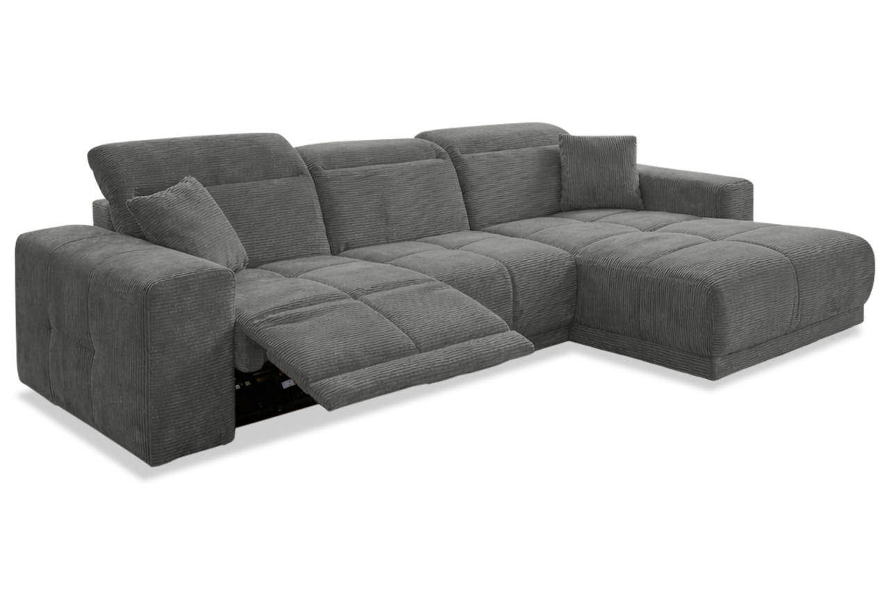 toni ecksofa rechts cord hydra 13 anthrazit elektrischer relaxsitz
