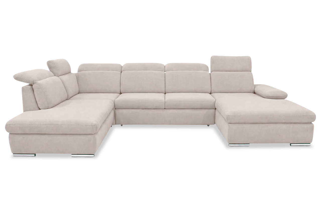 cordoba wohnlandschaft links stoff aston 02 beige frontansicht