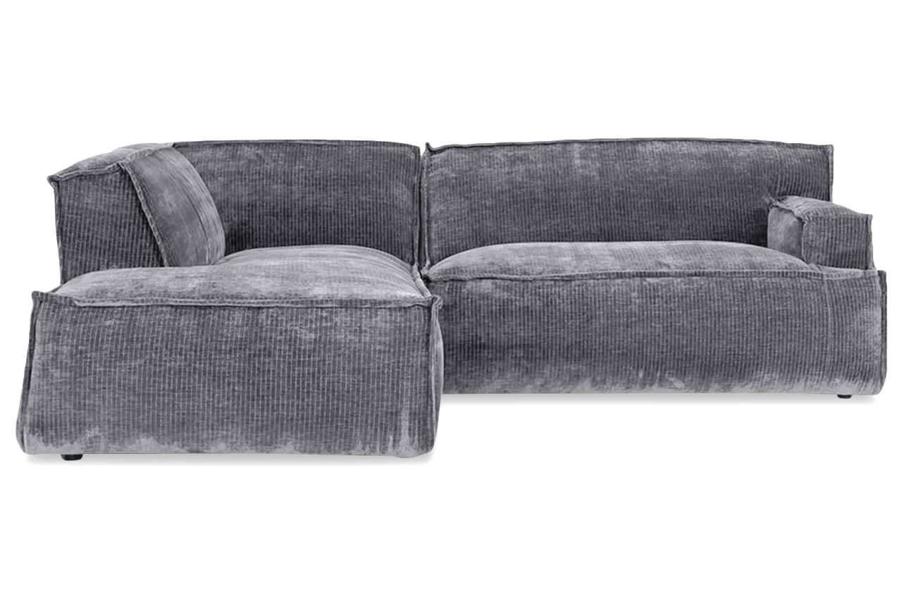 Ecksofa Platani Ottomane links Levis 168 Dunkelgrau Frontansicht Ecksofa Platani Ottomane links Levis 168 Dunkelgrau Frontansicht