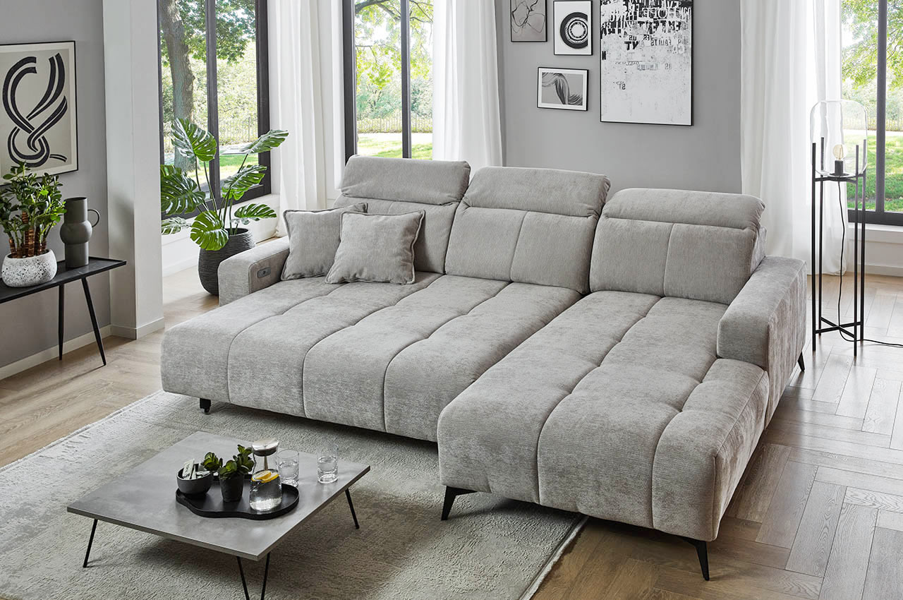 porto ecksofa rechts stoff vibe 86 silber milieubild mit sitzvorzug