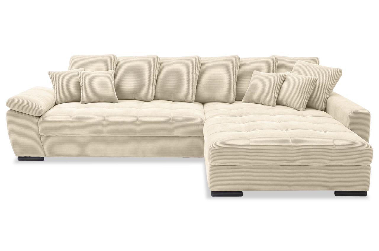 farina ecksofa rechts cordstoff stripes 8622 creme frontansicht farina ecksofa rechts cordstoff stripes 8622 creme frontansicht