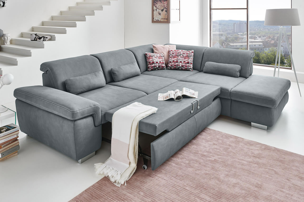 mp in17041 arvend ecksofa rechts mammut steel milieu schlaffunktion